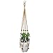 Produktbild 1 Stück Makramee Blumenampel Blumentopf Deko Baumwollseil Hängeampel, Boho Blumentopf Pflanzen Halter Aufhänger Pflanzenhalter für Innen Außen Decken Balkone Wanddekoration (Braun)