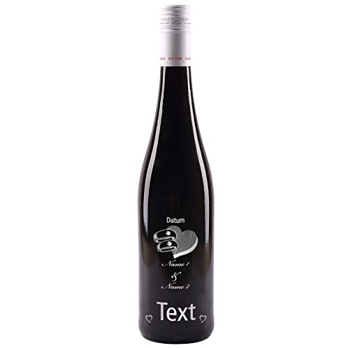private Wine Erben Dornfelder halbtrocken (1 x 0.75 l) handgefertigt mit SWAROVSKI® ELEMENTS mit Gravur zur Hochzeit Cover