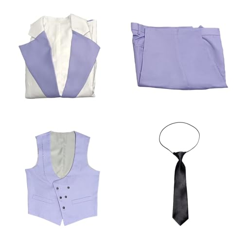 Mens Suit Formal 3 Piece Tuxedo Slim Fit Set Jacket Blazer Vest Pants for Groomsmen Wedding Prom Party3