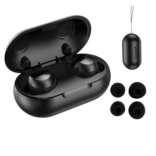 Faeymth Auriculares InaláMbricos Mini Bluetooth 5.4 con Estuche de Carga InaláMbrica Mini Auriculares Bluetooth Invisibles Negros