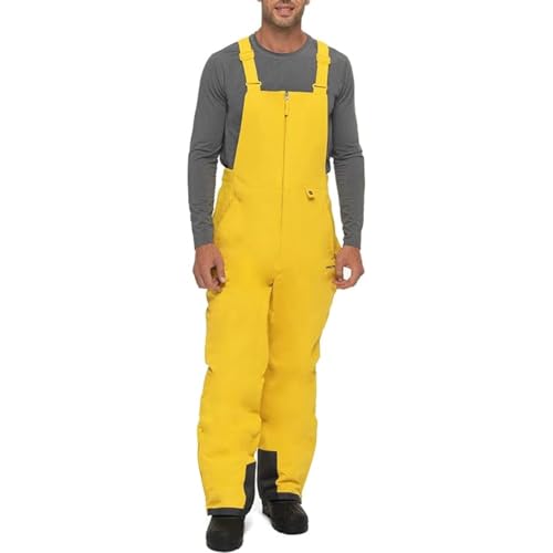 Arctix Men's Essential Insulated Bib Overalls, Bamboo Yellow, X-Large/32' Inseam