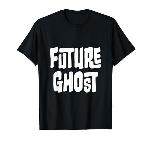 Costume di Halloween retrò divertente dell'ultimo minuto di Future Ghost Maglietta