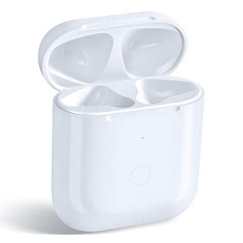 Image of Wireless Charging Case Compatible with AirPod 2nd & 1st Generation, Air Pod 2 1 Charger Case Replacement with Bluetooth Pairing Sync Button,Earbuds Not Included, White
