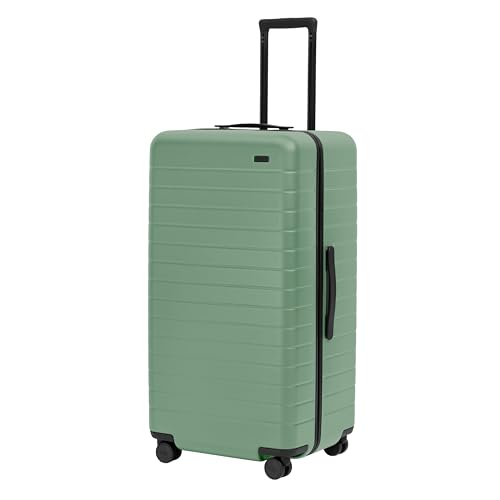 Image of Away Trunk Checked Luggage - 31-Inch Lightweight Hardside Suitcase with 360 WhisperGlide Spinner Wheels, Interior Compression System, TSA-Accepted Lock - Sea Green