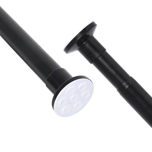 GIMADO つっぱり棒 突っ張り棒 黒 強力 耐荷重30~50kg 幅70cm～130cm パイプ直径25mm ステンレス製 耐久性がよい ツッパリ棒 短い 取付簡単 日本語取付説明書付き