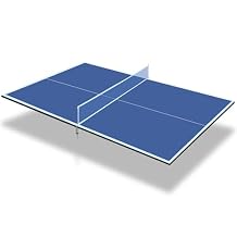 Ping Pong Table Top for Billiard Table, 7FT/8FT/9FT Foldable Table Tennis Table Topper for Pool Table, Indoor Outdoor Table Tennis Conversion Top w/Net & Premium Foam Padding Blue, 9x5 FT