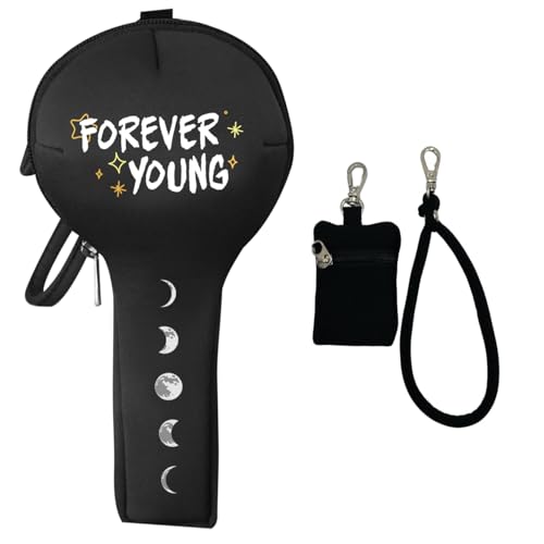 Bangtan Boys ペンライトポーチ ペンライトケース ver.4対応 ストラップ付き 電池ポーチ付き クッション素材 ペンライト収納ケース (ジミン JIMIN 02 | ブラック 黒 BLACK)（Amazon）