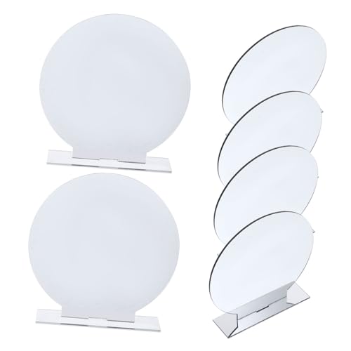 KICHOUSE 6 Sets Acrylic Table Number Sign with Stand Blank Wedding Table Numbers for Events Smooth Surface Convenient and Practical Design for Celebrations Restaurant and Party Use