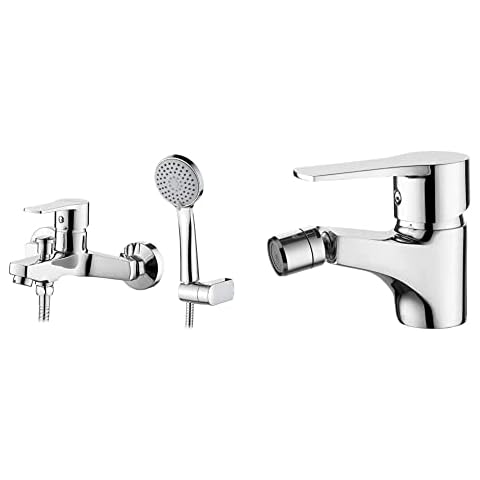 Ibergrif M13057-Star, Conjunto de Grifo para Bañera y M15057 Star, Bidé Baño Clásico Cover