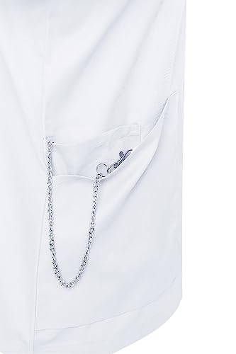 Karlowsky Kurzarm Damenkasack Essential - aus nachhaltigem Material - 65% GRS Certified Recycled Polyester/35% Conventional Cotton - weiß - Größe 38 – Bild 5