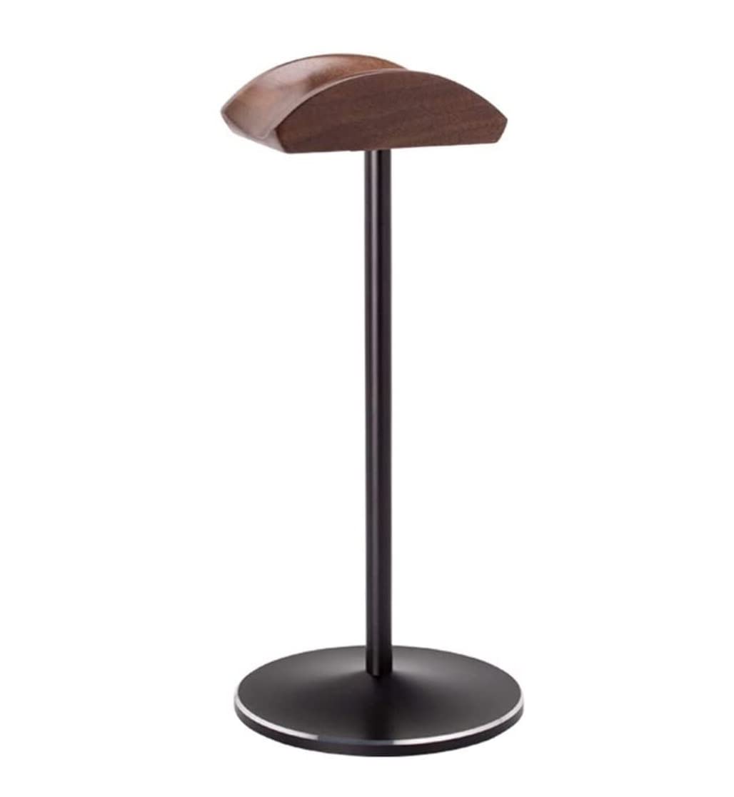 Supporto Per Cuffie Creatività Supporto Per Cuffie Supporto Per Cuffie Da Tavolo Supporto Per Auricolari Classico Con Barra Di Supporto In Alluminio Accessori Di Gioco Headphone Stand(B-Walnut+Black)