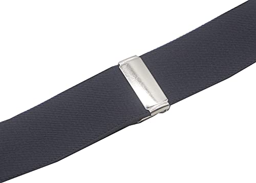 Image of Mens Suspenders with 3 Swivel Hooks Belt Loops 1.4 Inch Wide Heavy Duty Adjustable Braces