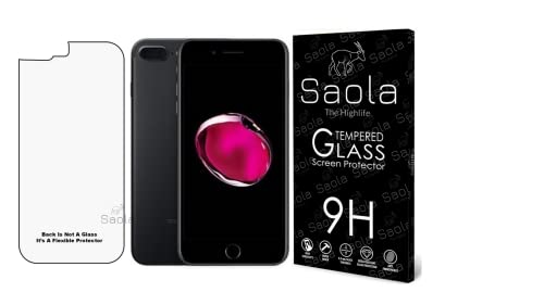 Image of Saola 9H BACK Protector For Apple Iphone 8 Plus (Not Glass, It?s a Flexible Protector) .Comes with One Minute Installation Kit & Wipes.