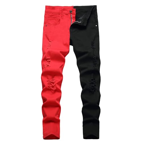 Boy's Skinny Fit Ripped Destroyed Distressed Stretch Stylish Fashion Denim Jeans Pants