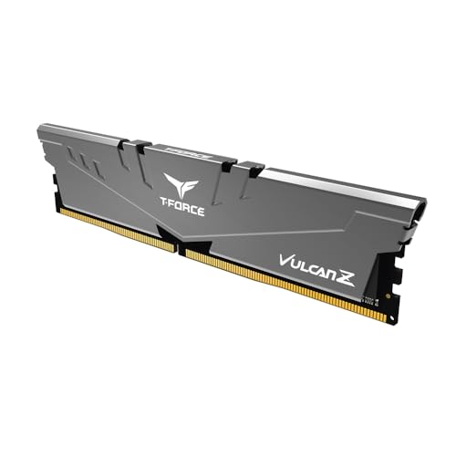 Image of TeamGroup T-Force Vulcan Z 8GB 3200MHz (3200MT /s) CL16 Grey DDR4 UDIMM Desktop Gaming Memory, Metal Heatsink, Supports XMP 2.0, Compatible with Intel /AMD CPU, High Performance, Low Latency RAM Module