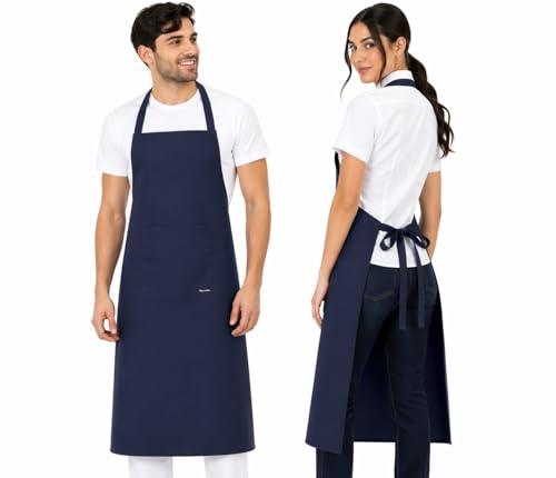 PALLTEX BORAGO Tablier Cuisine Homme Tablier de Cuisine Femme pour la Cuisine, le Bricolage, la Peinture, la Pâtisserie EN ISO 13688, bleu, taille unique