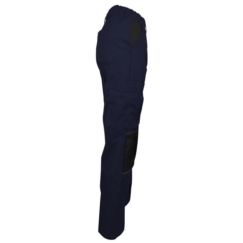 Pantalon de Travail Femme Bleu Marine Résistant, Confortable et Tendance - Bricolage et Jardinage