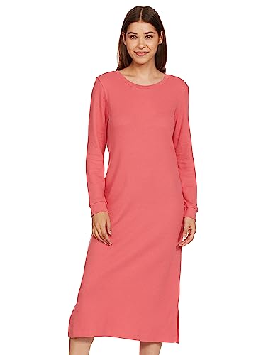 Image of Amazon Brand - Symbol Women's Casual Cotton Blend Waffle Calf Length Regular Fit Nighty (Available in Plus Sizes)