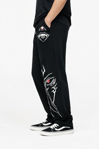 Image of Men's Baggy Track Pants | Loose Fit Athletic Joggers for Gym, Running & Casual Wear | Breathable Comfort Sweatpants with Elastic Waist & Pockets