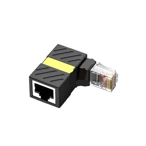 Adaptateur RJ45 Gigabit avec connecteur coudé robuste à angle droit fixe