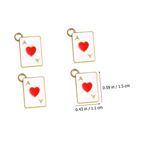 Abaodam 10 Pçs Pingente De Pôquer Pingente De Colar Chaveiro Para Artesanato Chaveiro De Desenho Ani