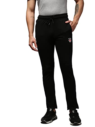 Image of ONN UK Classic Men's Premium Combed Cotton Track Pant | Smooth Feel, Extra Sweat Absorbent Loungewear | Regular Fit Solid Track Pant with Dual Side Pockets with one Side Zipper