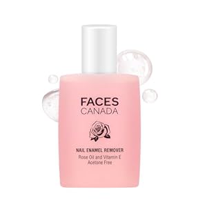 FACES CANADA Nail Enamel Remover – 90ml | Enriched With Rose Oil & Vitamin E | Soft & Hydrated Cuticles | Easy To Use | Gentle Nail Polish Remover | Acetone Free | Cruelty Free
