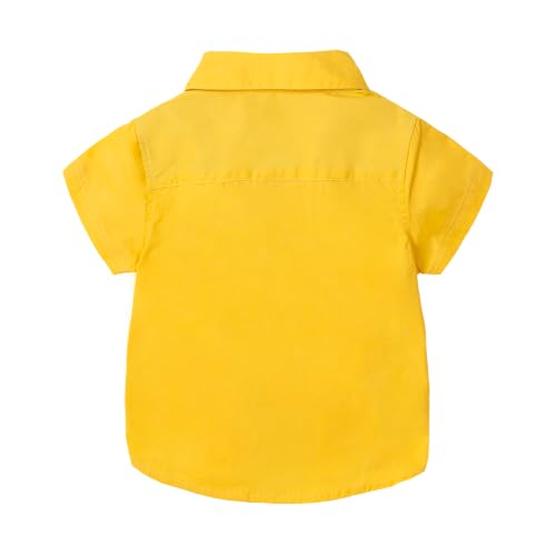 Image of Mud Kingdom Little Boys Dress Shirts Short Sleeve Cute Summer