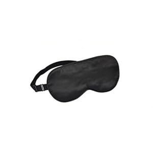 Zijdezwart oogmasker voor slaap elastisch oogmasker voor reizen en dutje