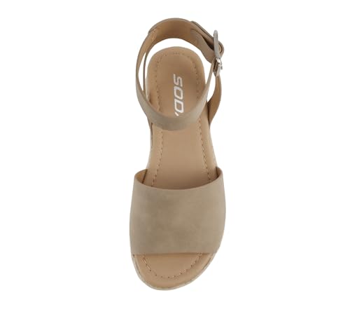 Image of Soda Little Kids /Children /Girls Topic-IIS Espadrille Flatform Wedge Open Toe Sandals