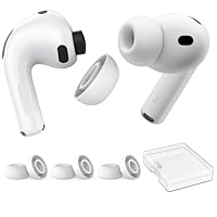 【2025年最新モデル】AirPods Pro 第3世代 (Mサイズチップ欠品) Amazon | AhaStyle AirPods Pro 3 (2025) 用ノイズ低減穴付きイヤー
