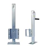 Max Load 2500lbs. Heavy Duty Trailer Jack, 28.6 in. of Lift, Fixed Mount Square Tube Jack with Drop Leg for Large Marine Trailers, Camping Trailer, Boat Trailer, Farm Trailer, RV Trailer