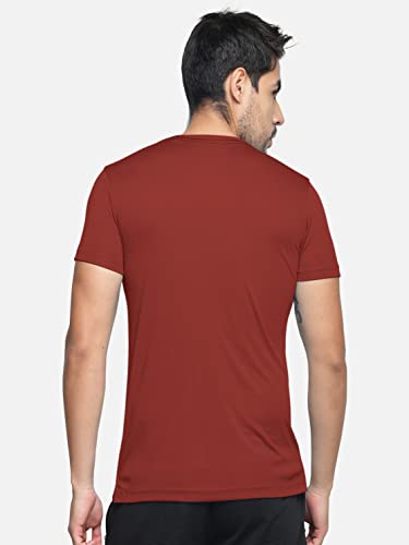 Image of BULLMER Solid Cotton Blended Half Sleeve Round Neck Tshirt for Men