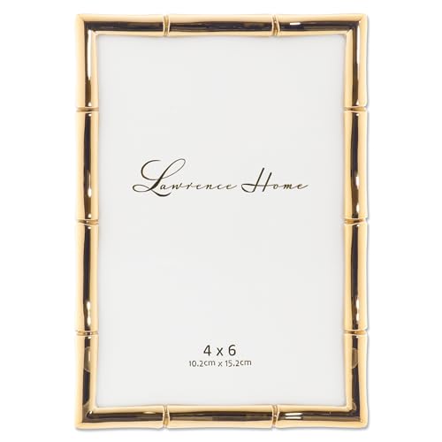 Lawrence 712246 4-Inch W x 6-Inch H Gold Metal Picture Frame with...