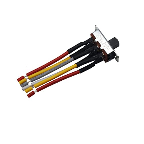 for E-209-22 6Pin Toggle Switch Compatible for SL13B for Ceiling Fan 3A 250VAC/6A 125VAC, Rocker Switch with Wire Pre-Wired Double Pole/Double Throw Slide Transfer Switches