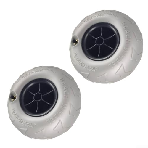 Eawfgtuw Ruote per palloncini da spiaggia, ruote per carrello, ruote da 205 mm di diametro, per canoa, carrello, con accessori per attrezzature da spiaggia, base larga, ruote da trasporto larghe 115