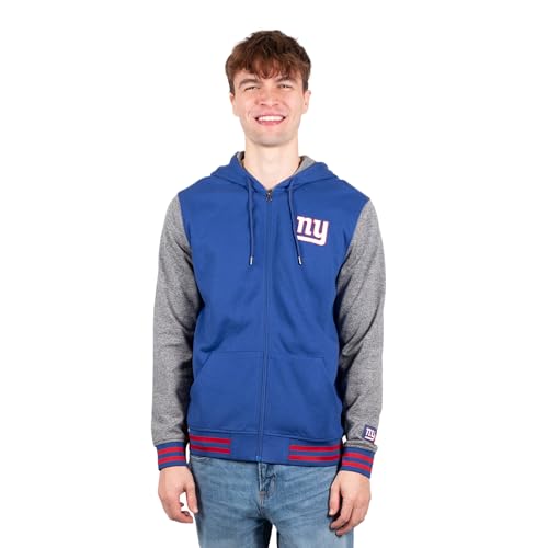Ultra Game NFL Men's Ultimate Full Zip Varsity Hoodie Sweatshirt Jacket2