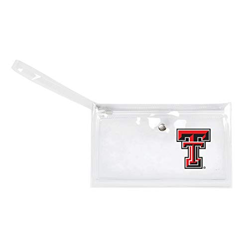 Image of NCAA Texas Tech Red Raiders Unisex Ncaancaa Ticket Wristlet, Clear, 9 inch by 5.25 inch