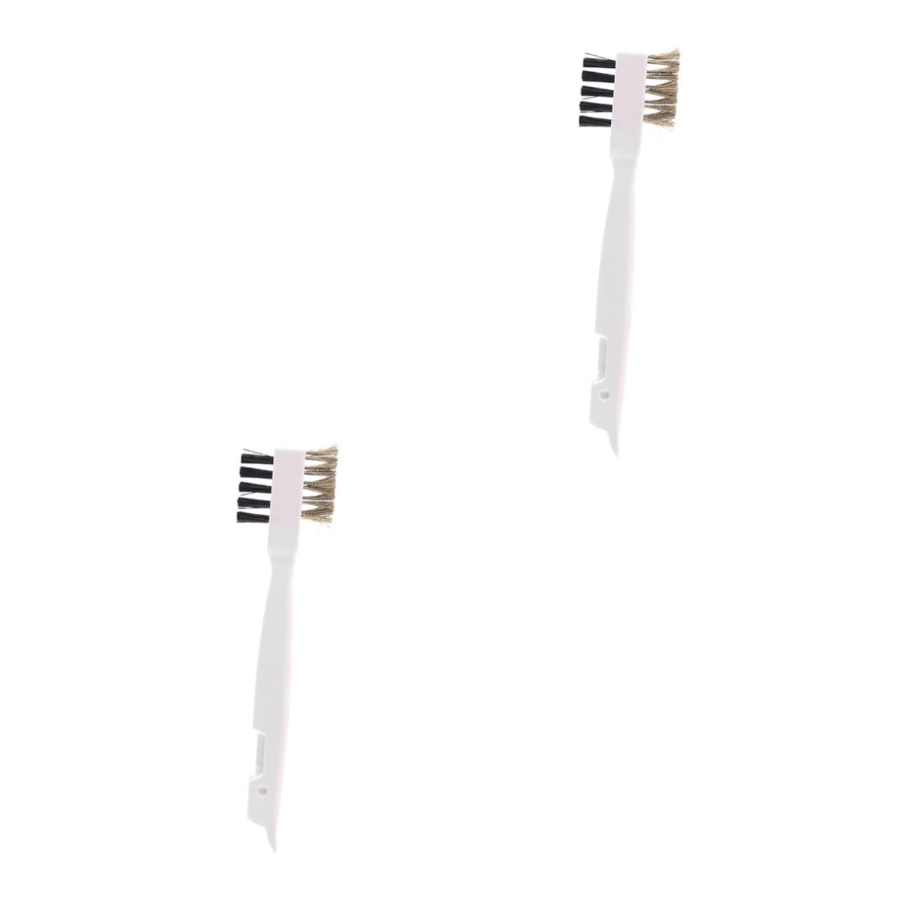 LALAFINA 2pcs Gas Stove Cleaning Brush Wire Scrub Brush for Pot Pan and Cooktop Crevice Cleaning Ergonomic Handle for Easy Household Use