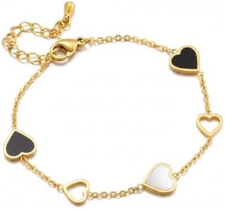 SALTY Anti Tarnish Everlasting Love Heart Bracelet for Women | Fancy Jewellery Gifts | Hand Band | Latest Fashion Accessories for Girls | Minimal Jewelry Design | Gift for Mother's Day | Marriage, Birthday | Gift for Valentine Day