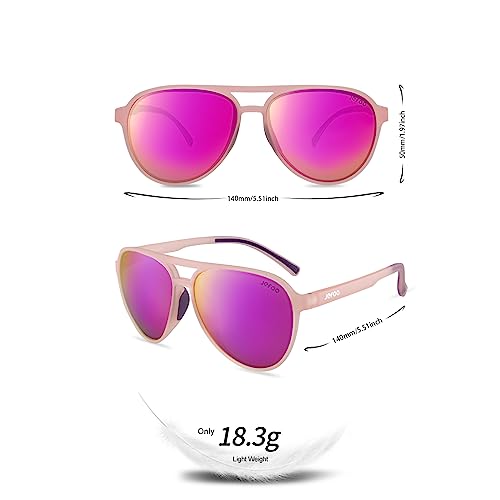 Image of Jefoo Polarized Aviator Sunglasses for Women Men Retro Trendy Sports Sunglasses for Outdoor UV400 Protection