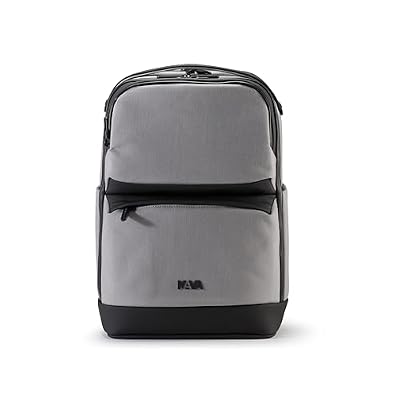 NAVA DESIGN - Zaino Organizzato con un Comparto con Due Tasche Frontali, Colore Grigio chiaro e scuro - Dimensioni 46 x 30 x 16 cm