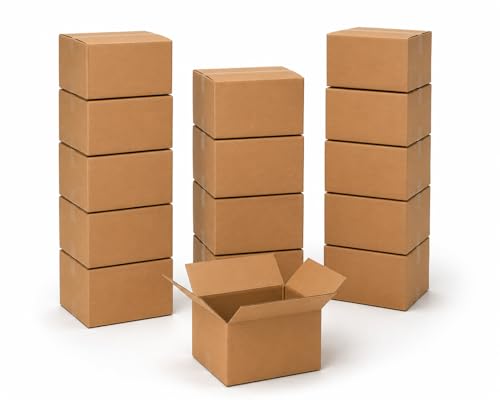 Image of BOX USA Medium Moving Boxes 18 inchL x 14 inchW x 12 inchH 15-Pack - Corrugated Cardboard Box for Shipping, Mailing, Packing, Packaging and Storage