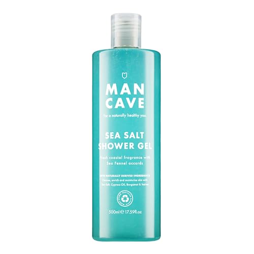 ManCave Gel de Ducha Hombre de Sal Marina, 500 ml – Gel de...