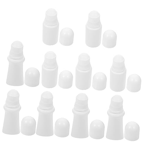 UKCOCO 10 piezas Botellas Roll Recargables para Aceites Esenciales y Perfumes Envases Portátiles y Sellados Botellas PE para Viaje y Diario