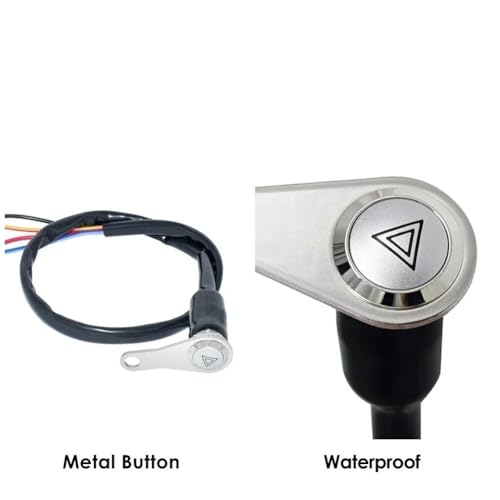 Interruptor de manillar de motocicleta con botón momentáneo resistente y luz LED de guía 2