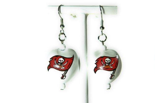 NFL Tampa Bay Buccaneers Go Nuts Kukui Nut Earrings