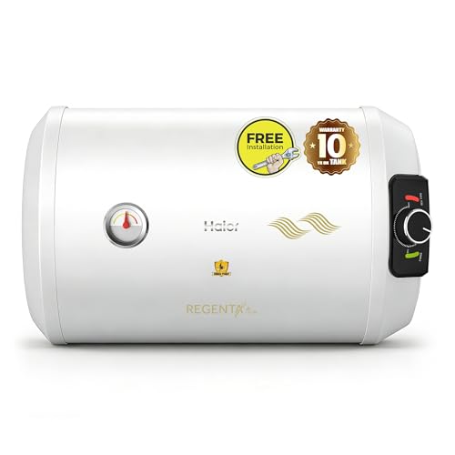 Haier Regenta Slim Water Heater Geyser 25L (Right) | Free Installation| Shock Proof | Saves electricity | Incoloy 800 Element | Super Long 10-Yr Tank 