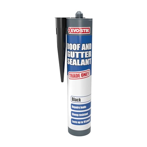 EVO-STIK Roof and Gutter Sealant Repairs Leaks Excellent Weather Resistance Lasts up to 10 Years Colour: Black Size: 290ml