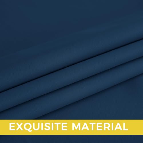 Image of NICETOWN Morrocan Blue Decor Room Darkening Curtains 63 Inches Long 2 Panel